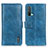 Leather Case Stands Flip Cover Holder M11L for OnePlus Nord CE 5G Blue
