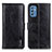 Leather Case Stands Flip Cover Holder M11L for Samsung Galaxy M52 5G Black