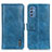 Leather Case Stands Flip Cover Holder M11L for Samsung Galaxy M52 5G Blue