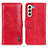 Leather Case Stands Flip Cover Holder M11L for Samsung Galaxy S21 5G Red