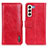 Leather Case Stands Flip Cover Holder M11L for Samsung Galaxy S21 Plus 5G Red