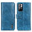 Leather Case Stands Flip Cover Holder M11L for Xiaomi Redmi Note 11S 5G Blue