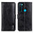 Leather Case Stands Flip Cover Holder M11L for Xiaomi Redmi Note 8 (2021) Black