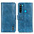 Leather Case Stands Flip Cover Holder M11L for Xiaomi Redmi Note 8 (2021) Blue