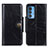 Leather Case Stands Flip Cover Holder M12L for Motorola Moto Edge 20 Pro 5G Black