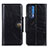 Leather Case Stands Flip Cover Holder M12L for Motorola Moto Edge (2021) 5G Black