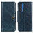 Leather Case Stands Flip Cover Holder M12L for Motorola Moto Edge (2021) 5G Blue