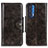 Leather Case Stands Flip Cover Holder M12L for Motorola Moto Edge (2021) 5G Bronze