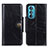 Leather Case Stands Flip Cover Holder M12L for Motorola Moto Edge 30 5G Black
