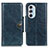 Leather Case Stands Flip Cover Holder M12L for Motorola Moto Edge X30 5G Blue