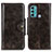 Leather Case Stands Flip Cover Holder M12L for Motorola Moto G40 Fusion Bronze