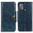 Leather Case Stands Flip Cover Holder M12L for Motorola Moto G50 Blue