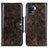 Leather Case Stands Flip Cover Holder M12L for Oppo A94 4G Bronze