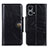 Leather Case Stands Flip Cover Holder M12L for Oppo F21s Pro 4G Black