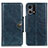 Leather Case Stands Flip Cover Holder M12L for Oppo F21s Pro 4G Blue
