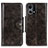 Leather Case Stands Flip Cover Holder M12L for Oppo F21s Pro 4G Bronze