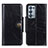 Leather Case Stands Flip Cover Holder M12L for Oppo Reno6 Pro+ Plus 5G Black