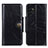 Leather Case Stands Flip Cover Holder M12L for Samsung Galaxy A04s Black