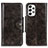Leather Case Stands Flip Cover Holder M12L for Samsung Galaxy A23 5G Bronze