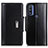 Leather Case Stands Flip Cover Holder M13L for Motorola Moto G Pure Black