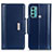 Leather Case Stands Flip Cover Holder M13L for Motorola Moto G40 Fusion Blue