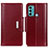 Leather Case Stands Flip Cover Holder M13L for Motorola Moto G40 Fusion Red