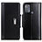 Leather Case Stands Flip Cover Holder M13L for Motorola Moto G50 Black