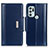 Leather Case Stands Flip Cover Holder M13L for Motorola Moto G60s Blue