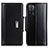 Leather Case Stands Flip Cover Holder M13L for Oppo A53s 5G Black