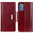 Leather Case Stands Flip Cover Holder M13L for Samsung Galaxy M52 5G Red