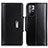 Leather Case Stands Flip Cover Holder M13L for Xiaomi Redmi Note 11S 5G Black