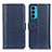 Leather Case Stands Flip Cover Holder M14L for Motorola Moto Edge 20 5G Blue