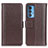 Leather Case Stands Flip Cover Holder M14L for Motorola Moto Edge S Pro 5G Brown