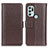 Leather Case Stands Flip Cover Holder M14L for Motorola Moto G60s Brown