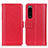 Leather Case Stands Flip Cover Holder M14L for Sony Xperia 5 III Red