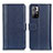 Leather Case Stands Flip Cover Holder M14L for Xiaomi Redmi Note 11S 5G Blue