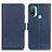 Leather Case Stands Flip Cover Holder M15L for Motorola Moto E20 Blue