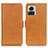 Leather Case Stands Flip Cover Holder M15L for Motorola Moto Edge 30 Ultra 5G Light Brown