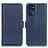 Leather Case Stands Flip Cover Holder M15L for Motorola Moto G 5G (2022) Blue