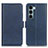 Leather Case Stands Flip Cover Holder M15L for Motorola Moto G200 5G Blue