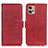 Leather Case Stands Flip Cover Holder M15L for Motorola Moto G32 Red