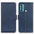 Leather Case Stands Flip Cover Holder M15L for Motorola Moto G40 Fusion Blue