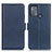 Leather Case Stands Flip Cover Holder M15L for Motorola Moto G50 Blue