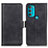 Leather Case Stands Flip Cover Holder M15L for Motorola Moto G71 5G Black