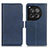Leather Case Stands Flip Cover Holder M15L for OnePlus Ace 3 5G Blue