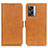 Leather Case Stands Flip Cover Holder M15L for OnePlus Nord N300 5G Light Brown