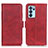 Leather Case Stands Flip Cover Holder M15L for Oppo Reno6 Pro 5G India Red