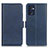 Leather Case Stands Flip Cover Holder M15L for Oppo Reno7 5G Blue