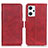 Leather Case Stands Flip Cover Holder M15L for Oppo Reno7 A Red