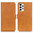 Leather Case Stands Flip Cover Holder M15L for Samsung Galaxy A23 5G Light Brown